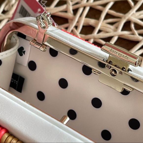 NWT KATE SPADE Wicker Kit Clutch Crossbody - Picture 14 of 15